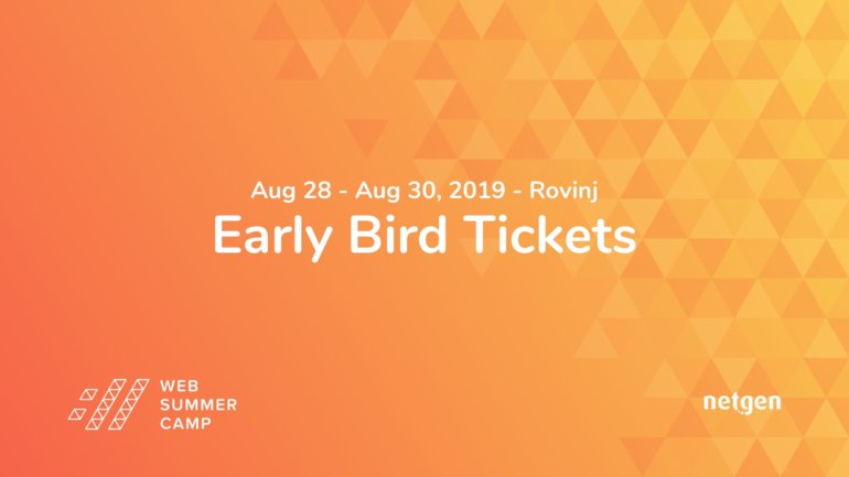Early Bird Tickets for Web Summer Camp 2019