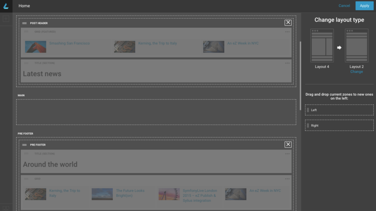 Netgen Layouts Change layout type