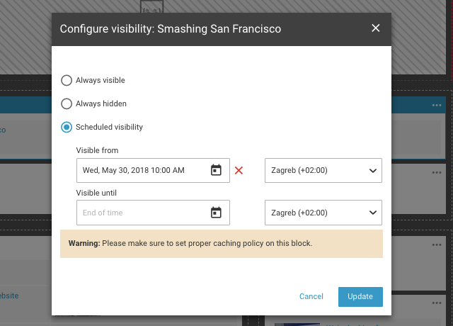 Netgen Layouts configurable visibility