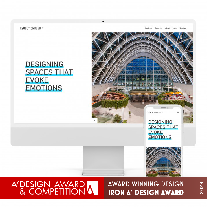Evolution Design’s website wins two web design awards in 2023
